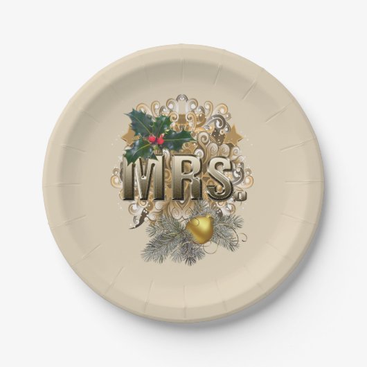 MRS Eerste Kerstdag Papieren Bordje (Voorkant)
