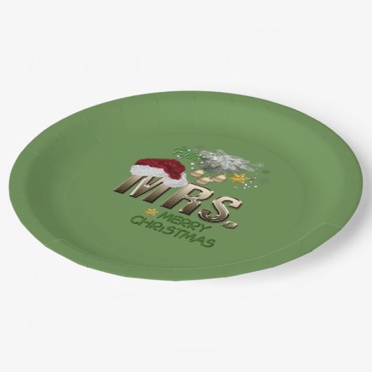 MRS Eerste Kerstdag Papieren Bordje (Gekanteld)