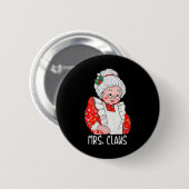 Mrs en Mr Sinterklaas Koppels Matching Christmas Ronde Button 5,7 Cm (Voorkant /achterkant)