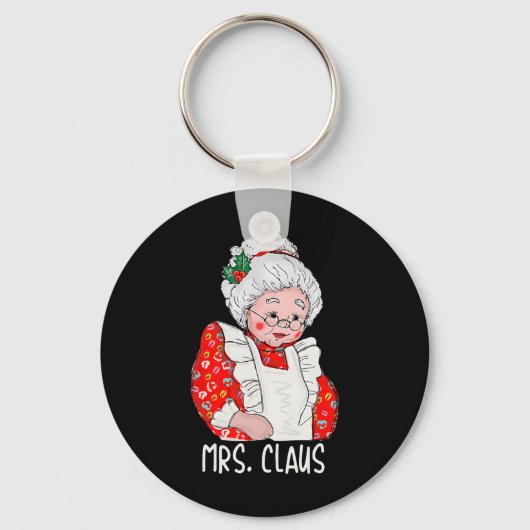 Mrs en Mr Sinterklaas Koppels Matching Christmas Sleutelhanger (Voorkant)
