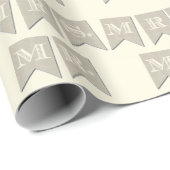 Mrs. en Mr Wedding Wrapping paper Cadeaupapier (Rol Hoek)