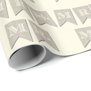 Mrs. en Mr Wedding Wrapping paper Cadeaupapier