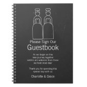 Mrs en Mrs Doodle Lesbische Bruiden Gastenboek Notitieboek (Voorkant)