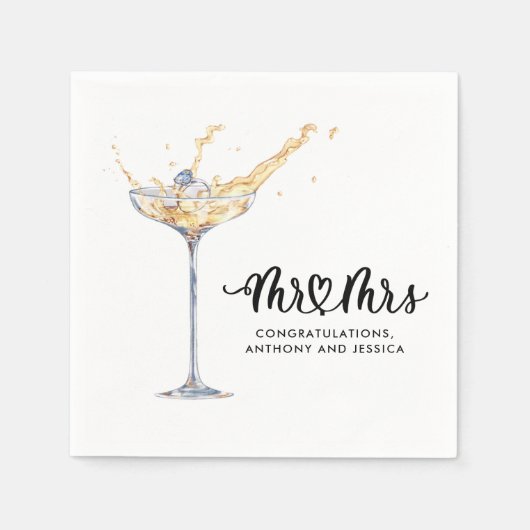 Mrs en Mrs Engagement Party Servet (Voorkant)