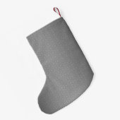 MRS. en MRS. Silver Damask met Jaar en Names Smal Kleine Kerstsok (Achterkant (Hangend))