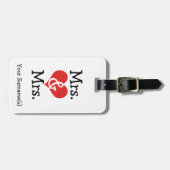 Mrs en Mrs Two Brides Huwelijksreis Bagagelabel (Voorkant horizontaal)