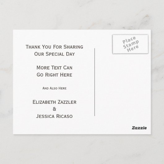 Mrs en Mrs Two Brides Lesbian Wedding Dank u Briefkaart (Achterkant)