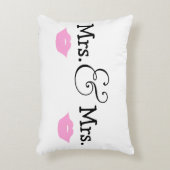 Mrs. en Mrs. Two Brides Lips Wedding Gift Accent Kussen (Voorkant(Verticaal))