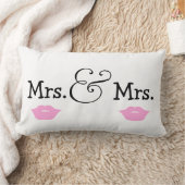 Mrs. en Mrs. Two Brides Lips Wedding Gift Kussen (Deken)