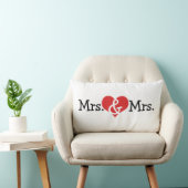 Mrs. en Mrs. Two Brides Wedding Gift Kussen (Stoel)