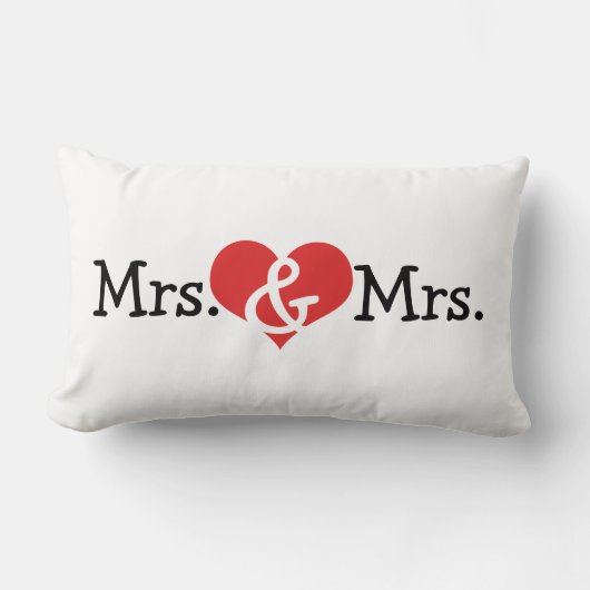Mrs. en Mrs. Two Brides Wedding Gift Kussen (Voorkant)