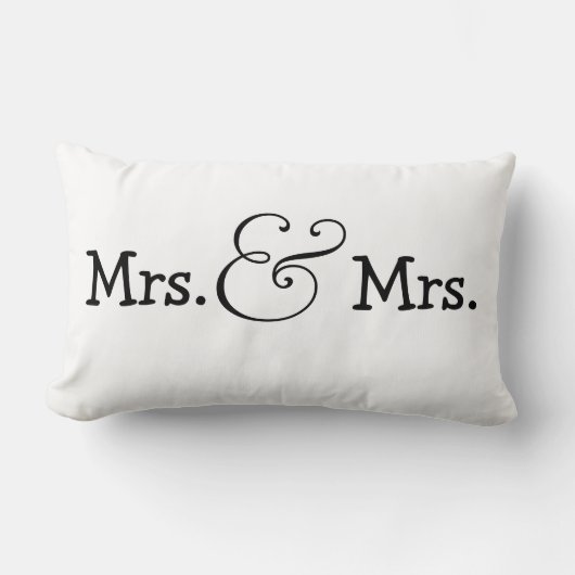 Mrs. en Mrs. Two Brides Wedding Gift Kussen (Voorkant)