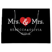 Mrs. en Mrs. Two Brides Wedding  Groot Cadeauzakje (Voorkant)