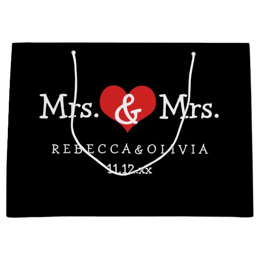 Mrs. en Mrs. Two Brides Wedding  Groot Cadeauzakje (Voorkant)