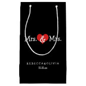 Mrs. en Mrs. Two Brides Wedding  Klein Cadeauzakje (Voorkant)