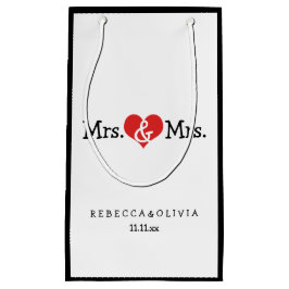 Mrs. en Mrs. Two Brides Wedding  Klein Cadeauzakje