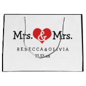 Mrs. en Mrs. Two Brides Wedding  Large Cadeautasje (Voorkant)