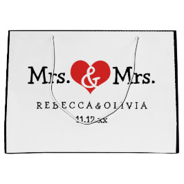 Mrs. en Mrs. Two Brides Wedding  Large Cadeautasje