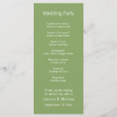 Mrs en Mrs Two Brides Wedding Service Order Programmakaart (Achterkant)