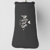 Mrs Est. 2025 Man Bruid Verloving bruiloft Golfheadcover (Draai 90)