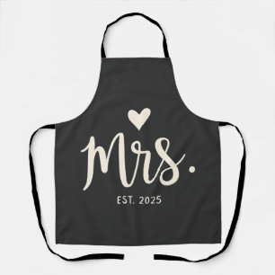 Mrs Est. 2025 Man Bruid Verloving bruiloft Schort