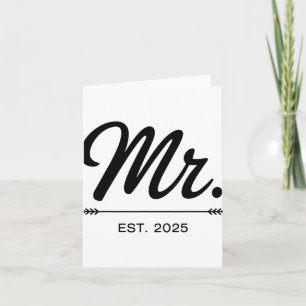 Mrs Est. 2025 Net getrouwd met huwelijksfeest Mr e Kaart