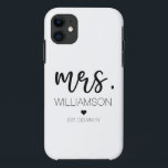 Mrs Est Custom Name Wedding New Couple Gift  Case-Mate iPhone Case<br><div class="desc">Elegant Elegant Custom Name Wedding New Couple Gifts!</div>