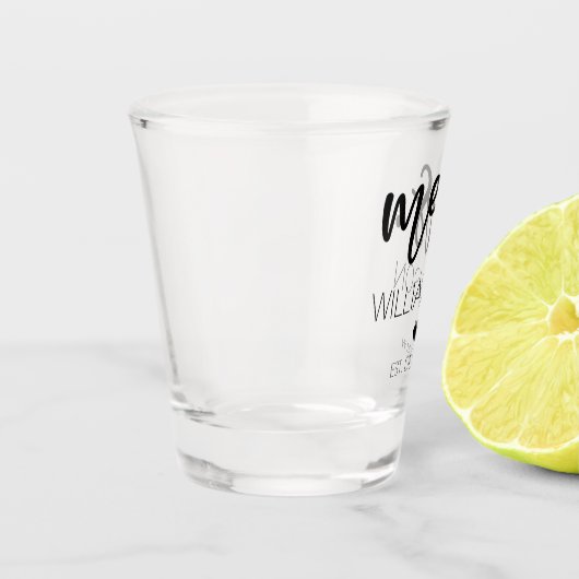 Mrs Est Custom Name Wedding New Couple Gift Shot Glas (Links)