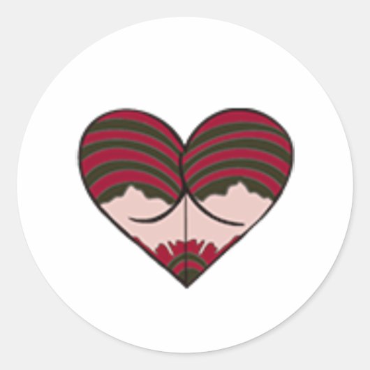 Mrs Freddy Butt Ronde Sticker (Voorkant)