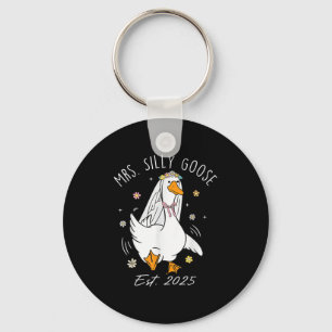 Mrs Gekke Goose Paar Matching Wedding Funny Bri Sleutelhanger