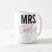 Mrs Gepersonaliseerde mok voor leraar of pasgetrou (Voorkant rechts)