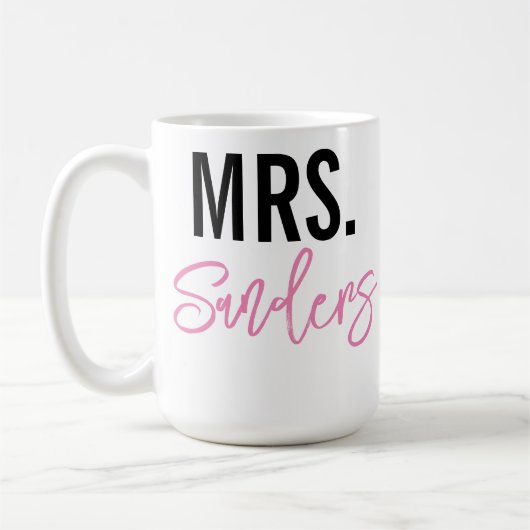 Mrs Gepersonaliseerde mok voor leraar of pasgetrou (Links)