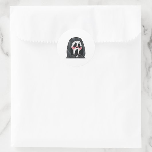 Mrs Ghosty Ronde Sticker (Tas)