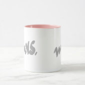 Mrs Gifts voor haar Moederdag grijze witte roze Mok (Midden)