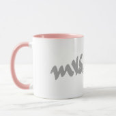 Mrs Gifts voor haar Moederdag grijze witte roze Mok (Links)