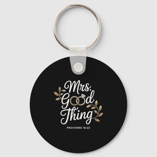 Mrs Good Thing Christian Proverbs Christian Couple Sleutelhanger (Voorkant)