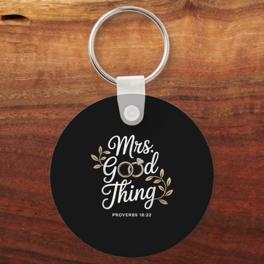 Mrs Good Thing Christian Proverbs Christian Couple Sleutelhanger (Voorkant)