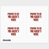 Mrs Grey design Rechthoekige Sticker (Vel)
