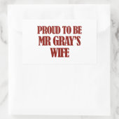 Mrs Grey design Rechthoekige Sticker (Tas)