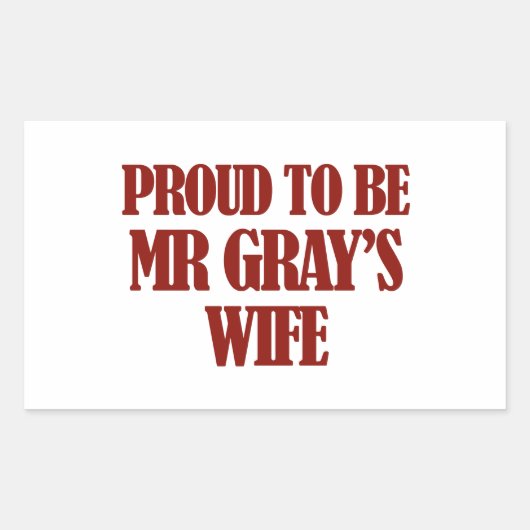 Mrs Grey design Rechthoekige Sticker (Voorkant)