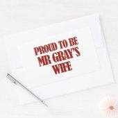 Mrs Grey design Rechthoekige Sticker (Envelop)