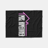 Mrs. Homeowner First Time Homeowner Housewarming Fleece Deken (Voorkant (Horizontaal))