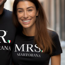 MRS. Italiaanse Vlag Hart Persoonlijke Achternaam 