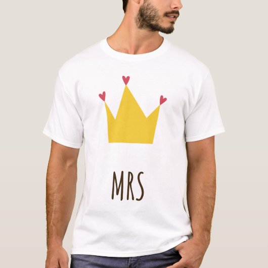 Mrs King en Queen Couple T-shirt (Voorkant)