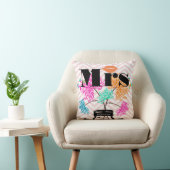 Mrs Lips Bleke Roze Zig Zag Mason Jar Kussen (Stoel)