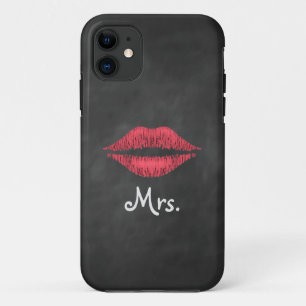 Mrs Lips op Chalkboard iPhone 5 Hoesje-Mate ID iPhone 11 Hoesje