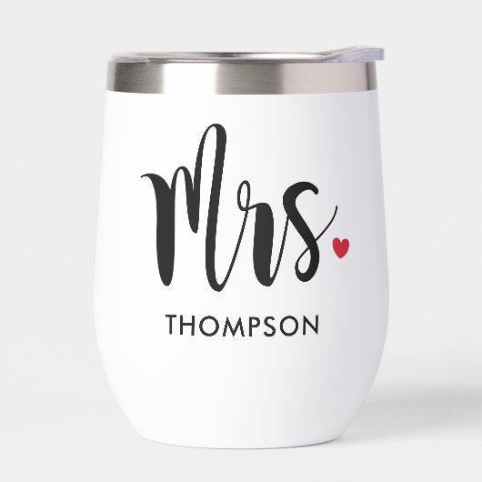 Mrs Modern Black Script Personalized Wedding (Links)