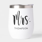 Mrs Modern Black Script Personalized Wedding (Links)