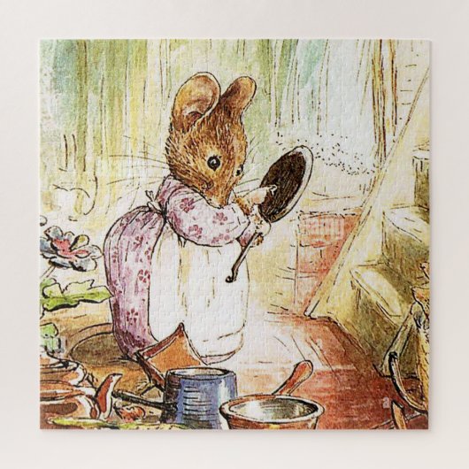 "Mrs Mouse Cleans Pots and Pans" van Beatrix Potte Legpuzzel (Verticaal)