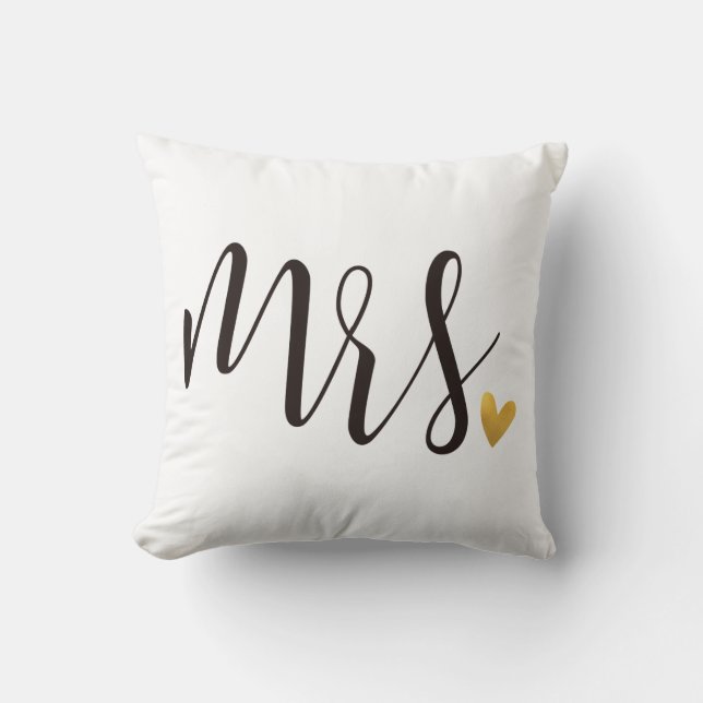 Mrs.|Mr en Mrs. Wedding Gift Kussen (Voorkant)